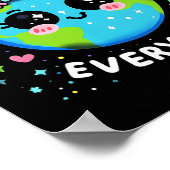 地球の日の毎日かわいい惑星ギフトキッズユースTod ポスター (角)