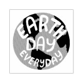 地球の日の毎日の惑星グローブシンプルモダン ラバースタンプ (インプリント)