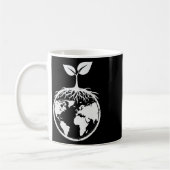 地球の日の毎日より多くの木を植救える私たちの主張 コーヒーマグカップ (左)