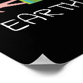 地球の日の毎日ブラック ポスター (角)