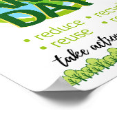 地球の日の毎日、減ら再利用リサイクル復元 ポスター (角)