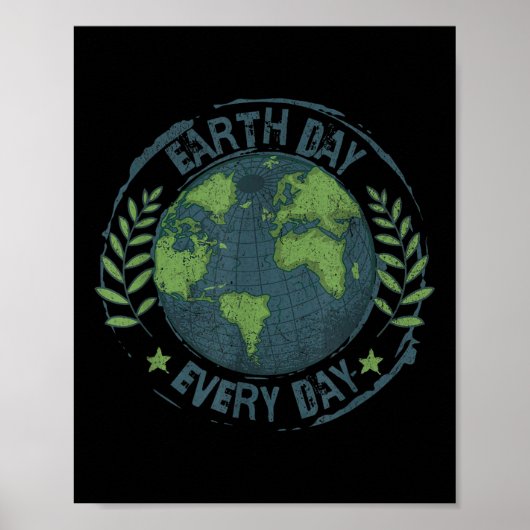 地球の日の毎日Climate Change環境A ポスター (正面)