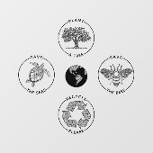 地球の日の水のボトルを保存 ウィンドウサイン (シート)