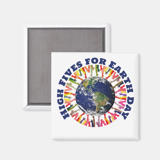 地球の日の環境保護主義者のためのハイファイブ マグネット (正面/裏面)
