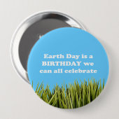 地球の日は我々が出来る誕生日である祝 缶バッジ (正面&裏面)