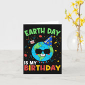 地球の日は私の誕生日おもしろい環境の誕生田 カード (黄色い花)