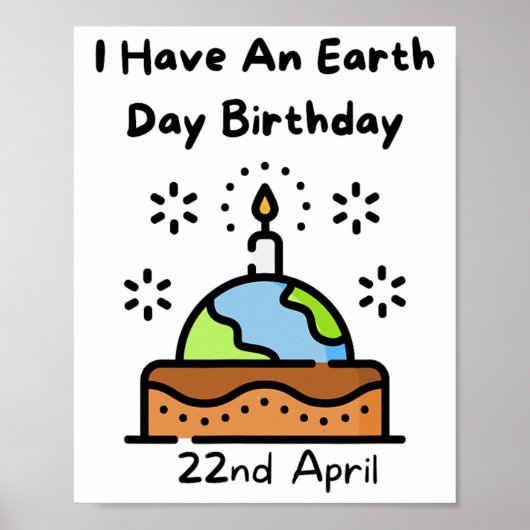 地球の日は私の誕生日プロ環境パーティー ポスター (正面)