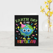 地球の日は私の誕生日プロ環境誕生日 カード (黄色い花)