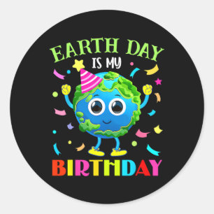 地球の日は私の誕生日プロ環境誕生日 ラウンドシール