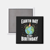 地球の日は私の誕生日環境科学の世界 マグネット (正面/裏面)