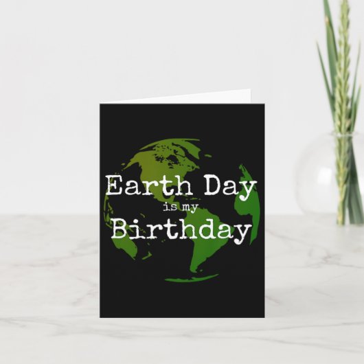 地球の日は私の誕生日2 カード (正面)