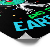 地球の日は私の誕生日4月22かわいいおもしろいカート ポスター (角)