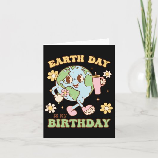 地球の日は私の誕生日4月22日自然コンサーブ カード (正面)
