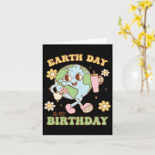 地球の日は私の誕生日4月22日自然コンサーブ カード (黄色い花)