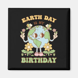 地球の日は私の誕生日4月22日自然コンサーブ マグネット
