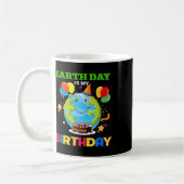 地球の日は私の誕生日Tee日の環境部分 コーヒーマグカップ (左)