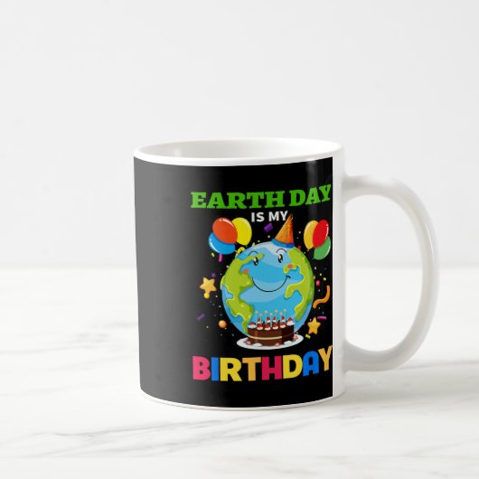 地球の日は私の誕生日Tee日の環境部分 コーヒーマグカップ (右)