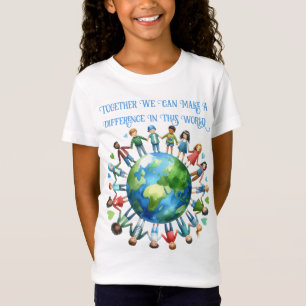 地球の日を一緒に我々は違いを作ることができる Tシャツ