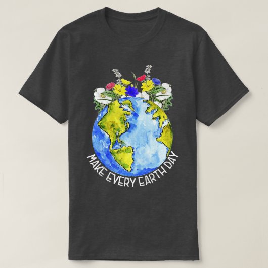 地球の日を地球の環境にする Tシャツ (デザイン正面)