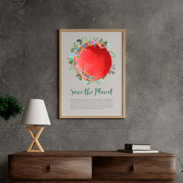 地球の日を地球保護を救う ポスター