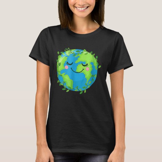 地球の日を愛する毎日プロ環境 Tシャツ (正面)
