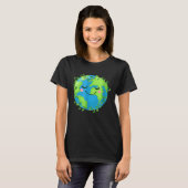 地球の日を愛する毎日プロ環境 Tシャツ (正面フル)