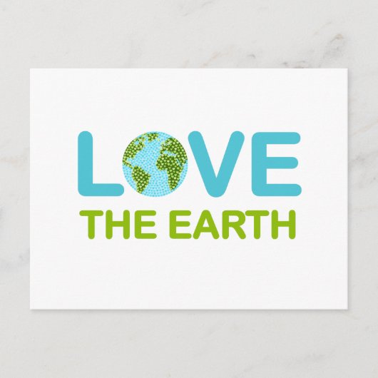 地球の日を愛する ポストカード (正面)
