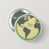 地球の日を愛する 缶バッジ (正面&裏面)