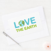 地球の日を愛する 長方形シール (封筒)
