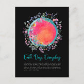 地球の日を毎日、地球を救う ポストカード (正面)