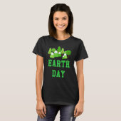 地球の日グリーンツリーラブアース気候変動 Tシャツ (正面フル)