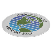 地球の日ブルーグリーングローブマッププラネット カッティングボード (角)