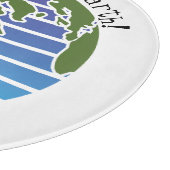 地球の日ブルーグリーングローブマッププラネット カッティングボード (角)