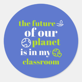 地球の日地球の未来は私の教室である ラウンドシール