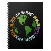 地球の日惑星の環境にやさしいことをしようを保存 ノートブック (正面)