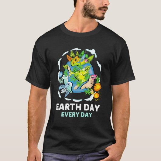 地球の日救毎日地球2022年4月1 Tシャツ (正面)