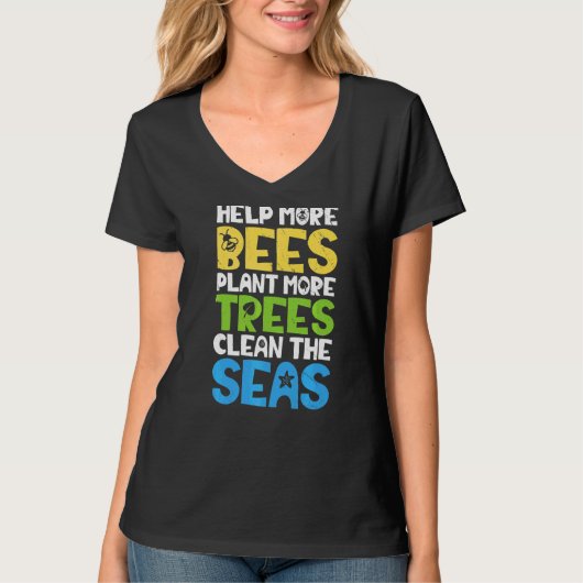 地球の日救済より多くのビーツは、より多くの木を植える Tシャツ (正面)