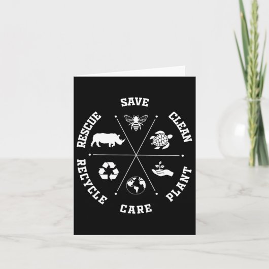 地球の日救蜂救助動物リサイクルプラスチック カード (正面)