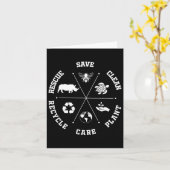 地球の日救蜂救助動物リサイクルプラスチック カード (黄色い花)
