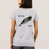 地球の日記念クジラTシャツ Tシャツ (裏面)
