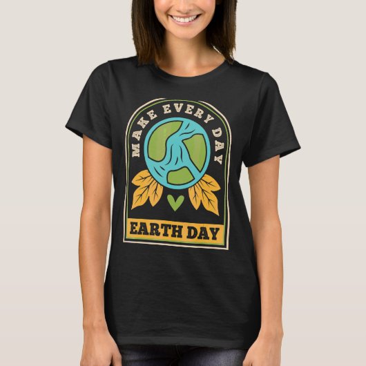 地球の日2022毎日を作る地球の日Eaを復元 Tシャツ (正面)