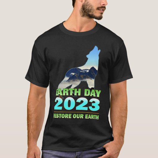 地球の日2023地球を回復 Tシャツ (正面)