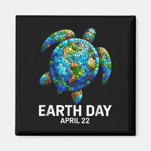 地球の日2025地球の海の亀のP救を復元 マグネット (正面)