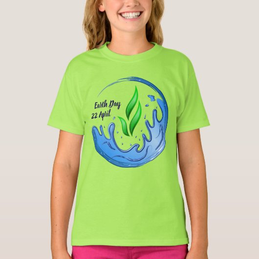 地球の日2025我々の力Our Planet Crest Tシャツ (正面)