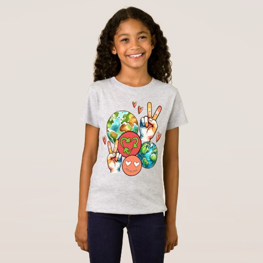 地球の日4月22日リサイクル救環境 Tシャツ (正面フル)