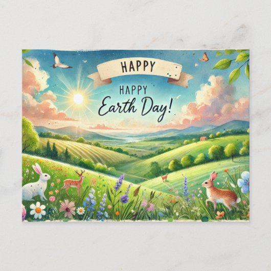 地球の日4月22日 ポストカード (正面)