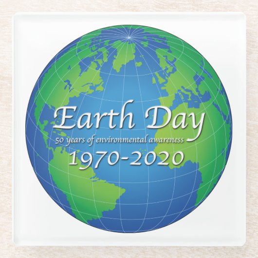 地球の日50周年2020 ガラスコースター (正面)