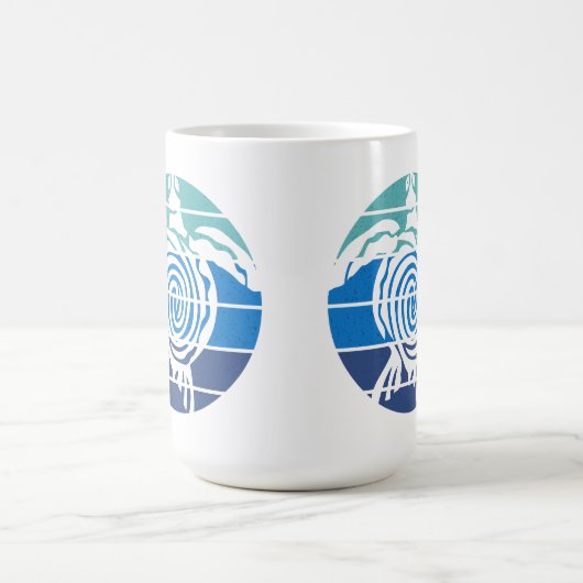 地球の日、ウミガメ、海の浄化 コーヒーマグカップ (中央)