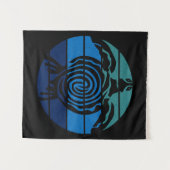 地球の日、ウミガメ、海の浄化 タペストリー (正面(横))