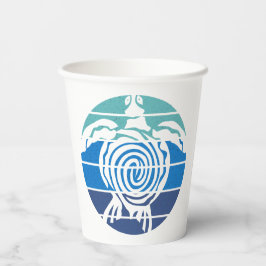 地球の日、ウミガメ、海の浄化 紙コップ